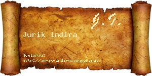 Jurik Indira névjegykártya